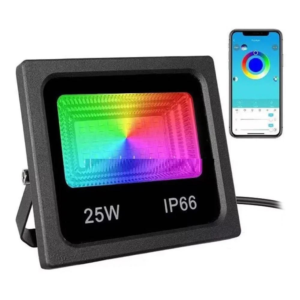 Світлодіодний прожектор SMART LED 25W IP66/RGB/Bluetooth з додатком (d6ae17b1) - фото 2