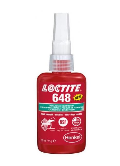 Фиксатор высокотемпературный LOCTITE 648 вал втулочный высокой прочности 50 мл (517)