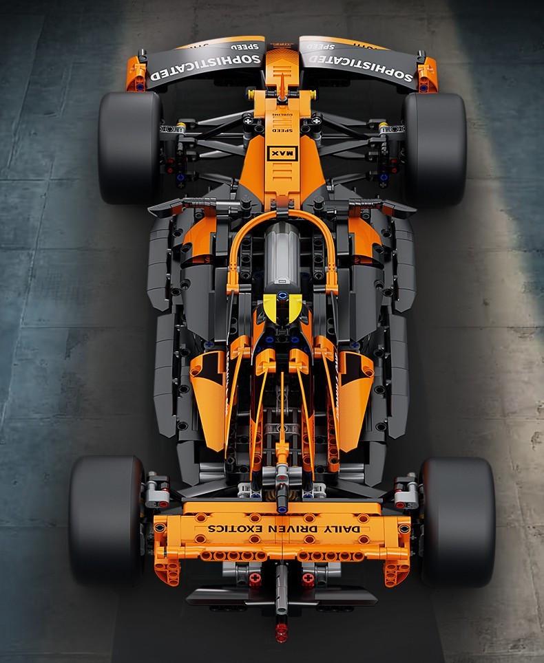 Конструктор на радиоуправлении 1:10 McLaren F1 56 см Формула 1 гоночная машина с мотором и пультом Оранжевый - фото 6