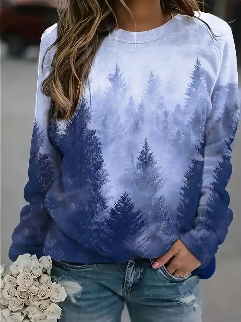 Світшот жіночий Ліс XL Синій (50115)