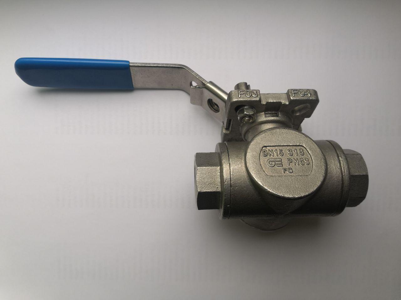 Кран кульовий муфтовий триходовий В-В GENEBRE 2040 04 DN15 PN63 L-образний н/ж АІЅІ 316 ДУ15 РУ63 - фото 2 Кран кульовий муфтовий триходовий В-В GENEBRE 2040 04 DN15 PN63 L-образний н/ж АІЅІ 316 ДУ15 РУ63 - фото 2