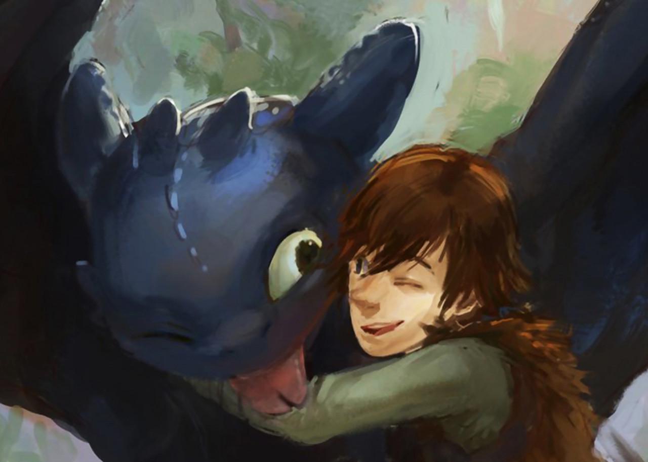 Картина GeekLand How to train your dragon Fan-art 40х60 см (HD.09.084)