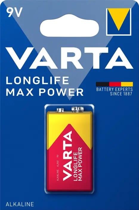 Батарейка Varta Longlife Max Power 9V/6LR61 (11856411)