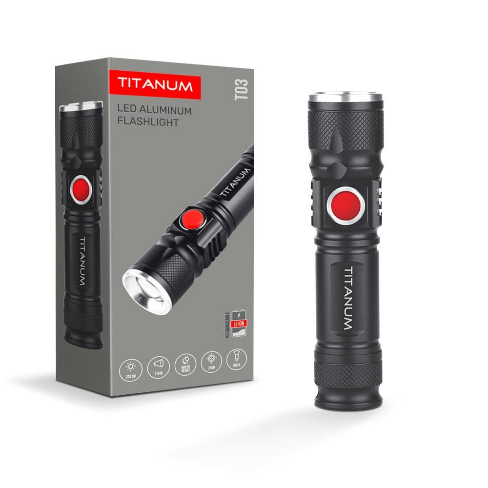 Фонарик TITANUM TLF-T03 LED 230 Lm 6500 K (27318)