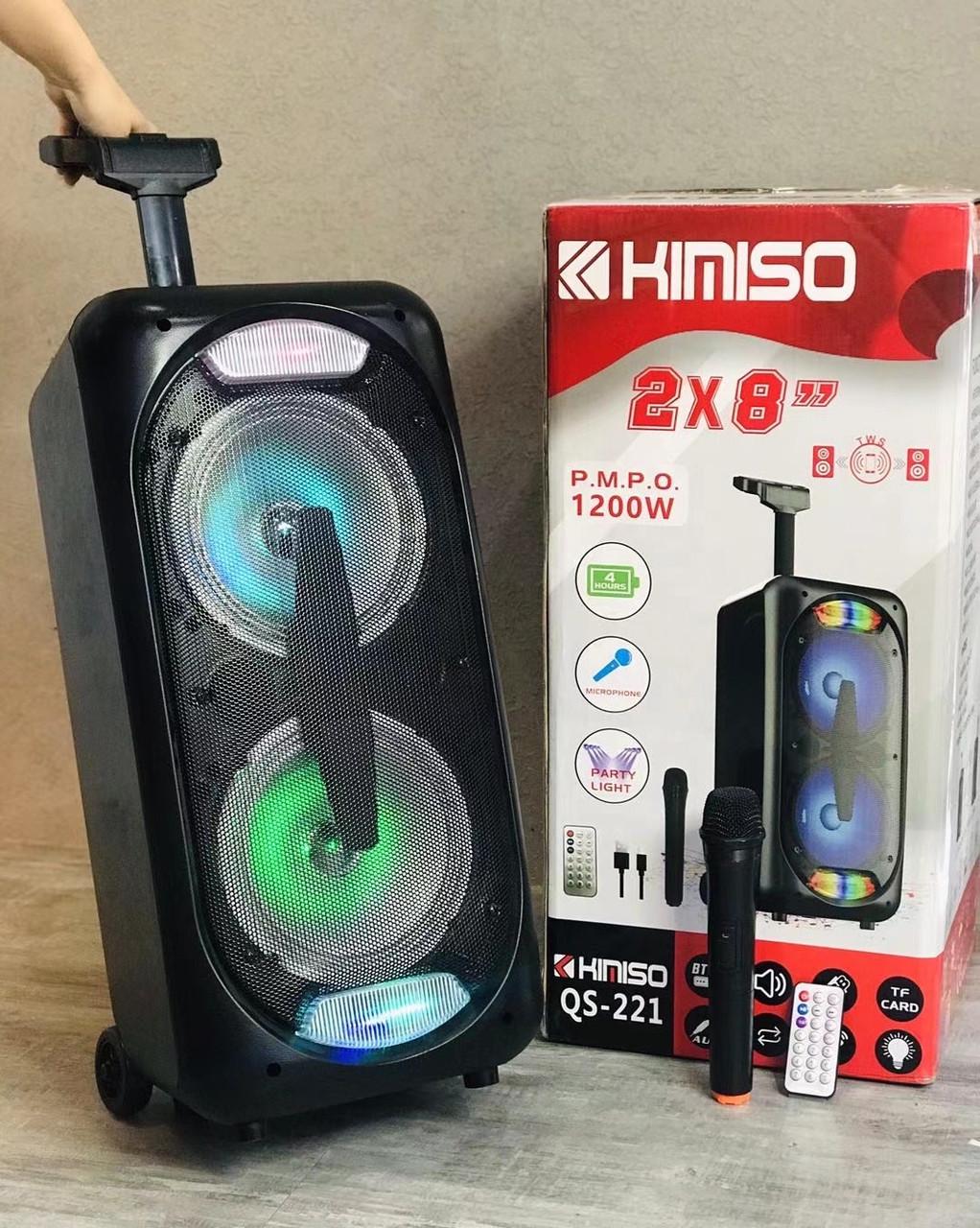 Портативна колонка KIMISO QS-221 Bluetooth акустична зі світлодіодною підсвіткою (3-4-QS-221) - фото 3