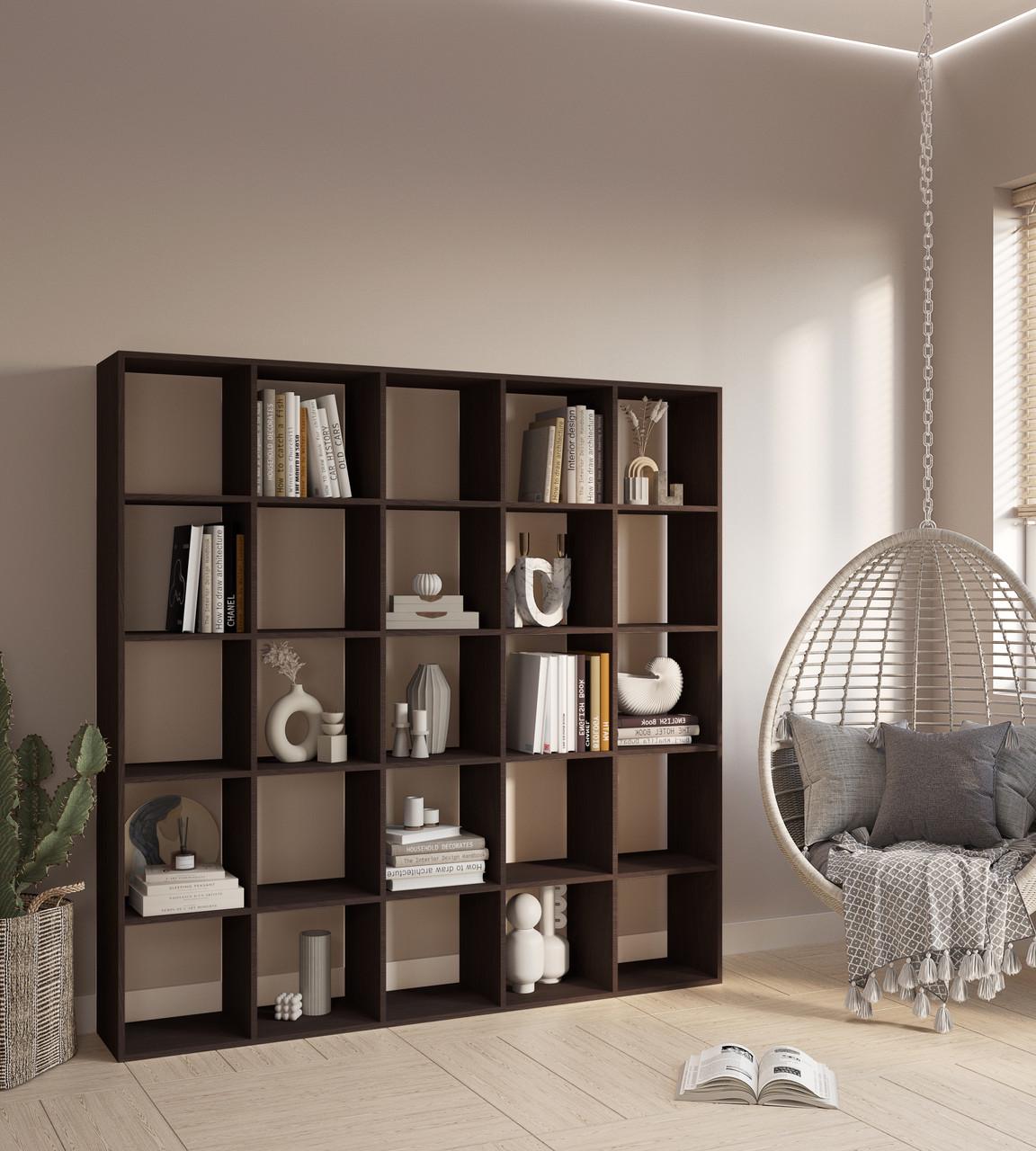 Стеллаж для книг и документов 25 ячеек ST-16 1776х300х1776 мм мм Венге Магия