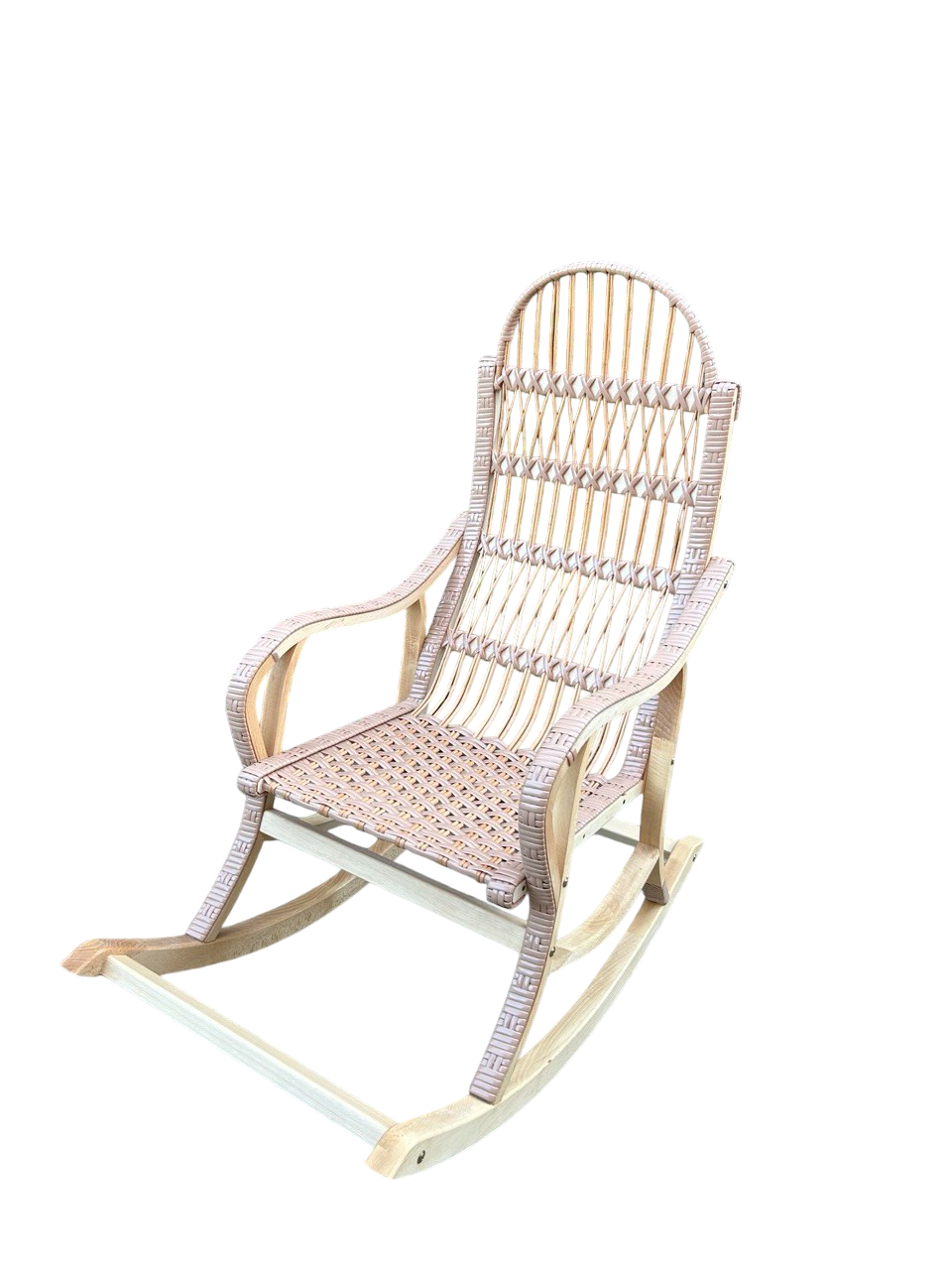 Кресло-качалка из ротанга Сімейний Затишок Какао