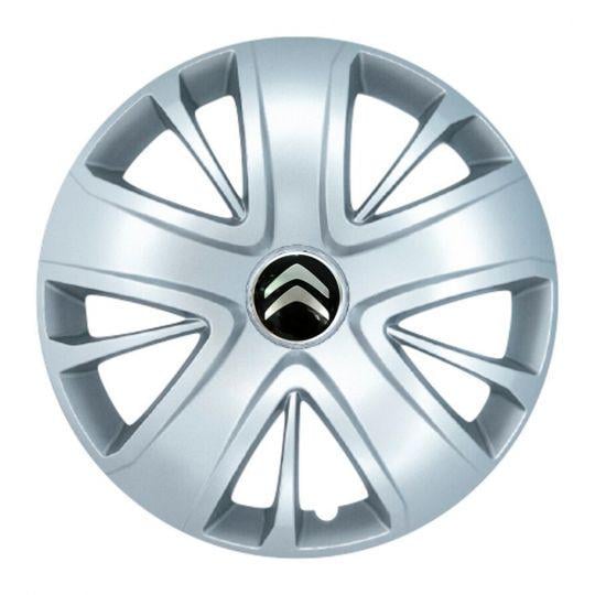 Автомобільні ковпаки SKS 428 R16 з логотипом Citroen 4 шт. Сріблястий