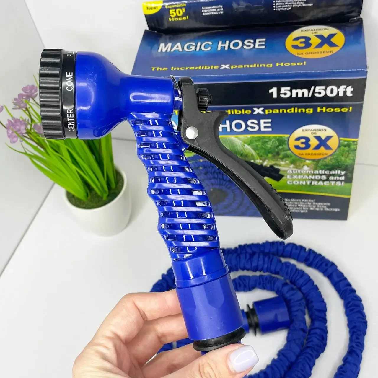 Шланг поливочный Magic Hose с пульверизатором 15 м (2479516893) - фото 2 Шланг поливочный Magic Hose с пульверизатором 15 м (2479516893) - фото 2