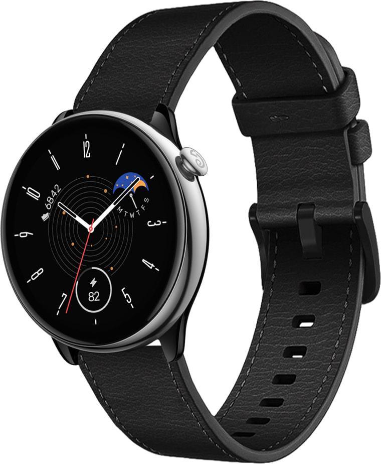 Ремешок кожаный Elfur для Amazfit GTR Mini Black (35757-2B)