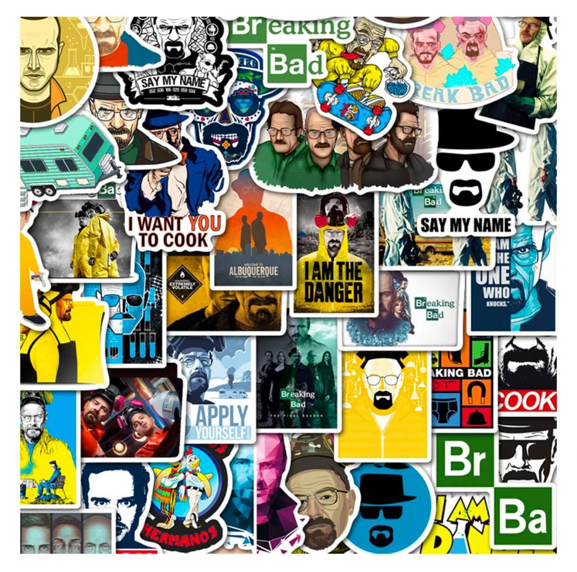 Стикеры наклейки Breaking Bad без повторов стикербомбинг 50 шт. (2507972690)