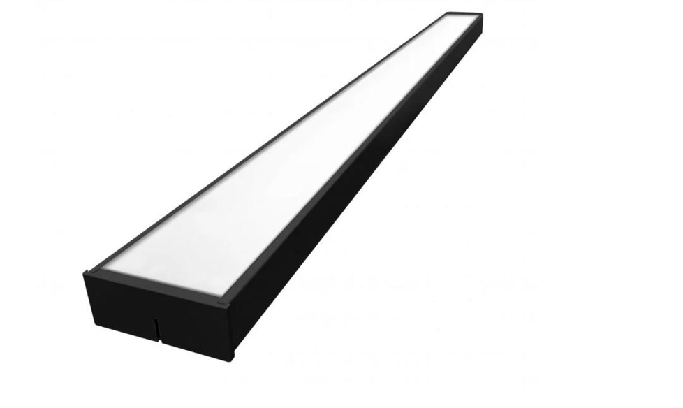 Светильник линейный светодиодный офисный Lezard металл 60 Вт 4200K 100х1200 мм Черный (442-OL070-040W)