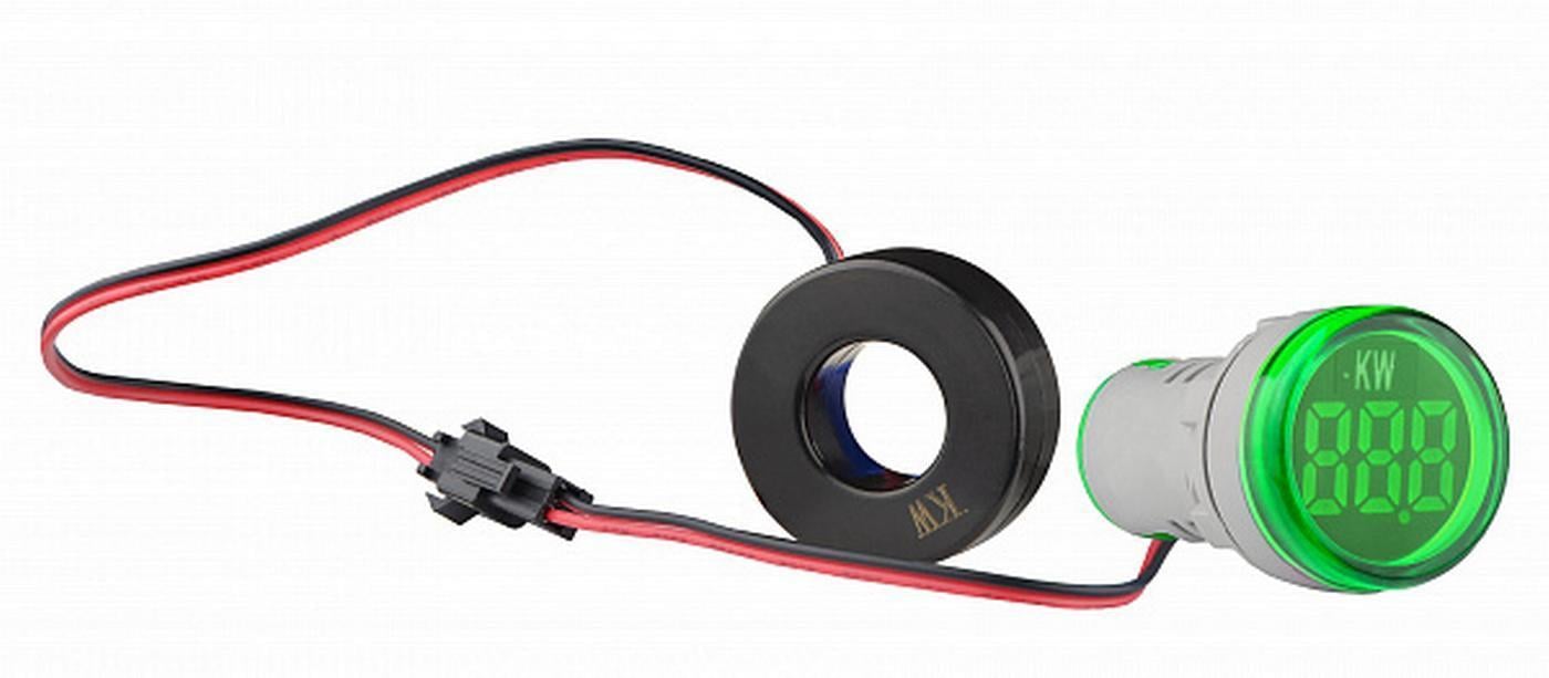 Светосигнальная арматура АСКО-УКРЕМ с индикатором потребляемой мощности тип А серии U-ADM-W круглая ᴓ22 мм Зеленый (00000055191)