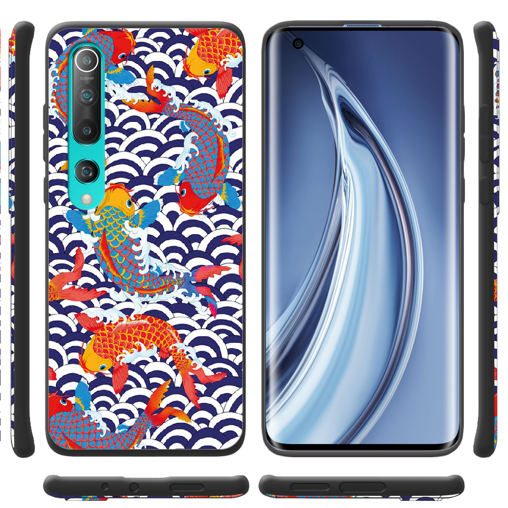 Чехол BoxFace Xiaomi Mi 10/ Mi 10 Pro Koi Fish Черный силикон (39436-up2477-41939) - фото 2