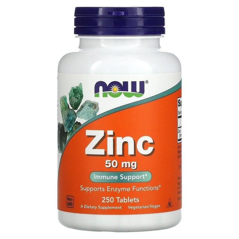 Витамины NOW Foods Zinc 50 мг 250 таблеток