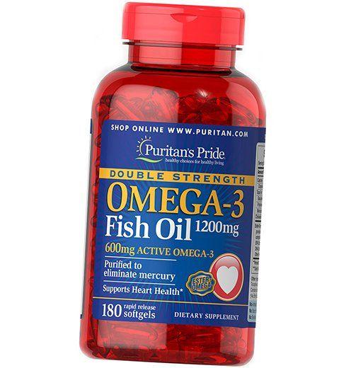 Омега 3 Puritan's Pride Double Strength Omega-3 Fish Oil 1200 180 гел. капс. (67367003)