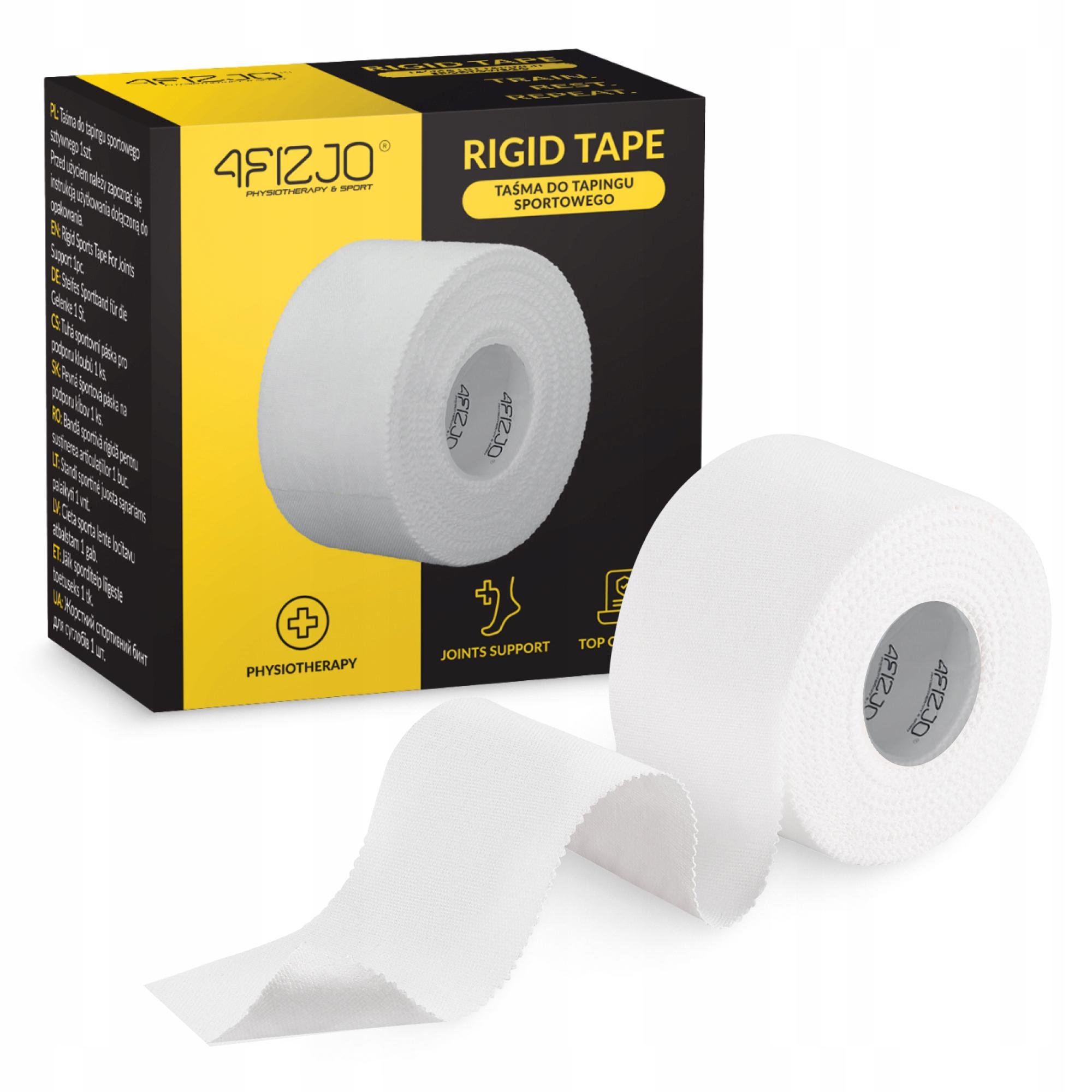 Тейп кінезіологічний 4fizjo Rigid Tape 3,8 см x 10 м жорстка White (P-5905973400817)