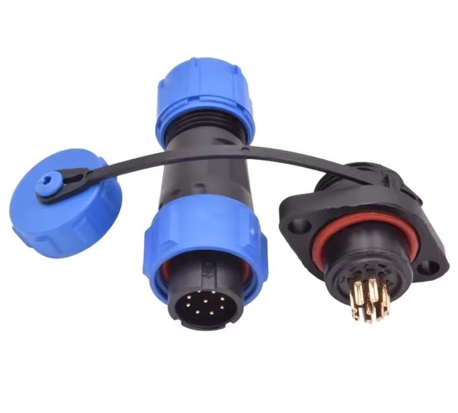 Роз'єм герметичний SP13 IP68 розетка/штекер на кабель SP13 9F-F-M 9pin 5 А (2733420440)