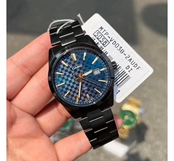 Наручний годинник чоловічий Casio MTP-VD03B-2AUDF Total d 41 мм Black (2465847929) - фото 2