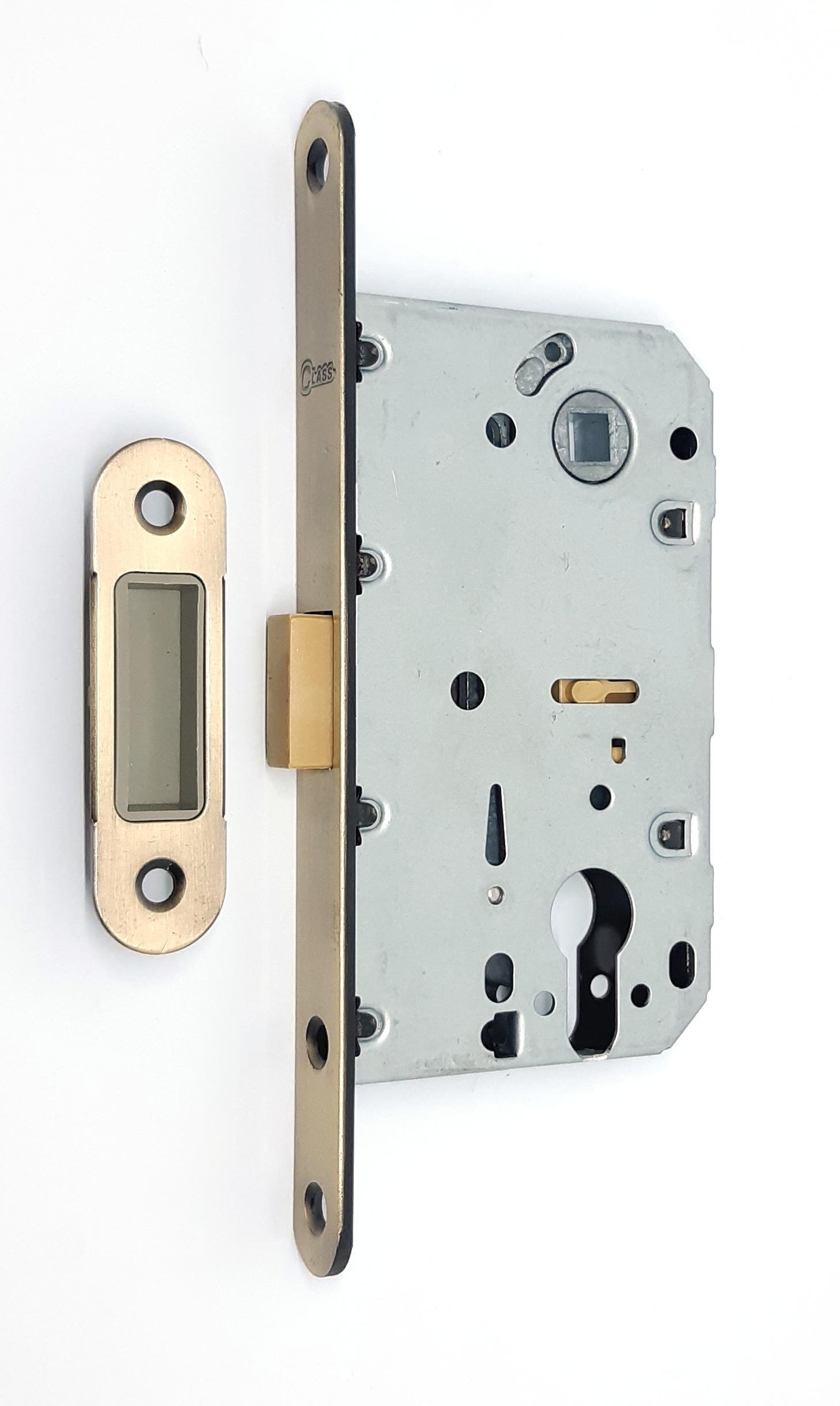 Замок врезной Class магнитный PZ Magnet 410C-S AB под сердцевину Бронза