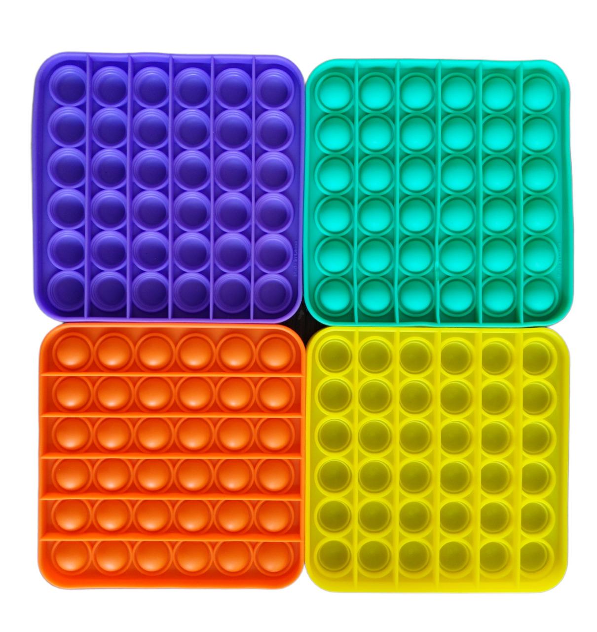 Набір Pop It fidget Нескінченна пупирка антистрес Квадрат 4 шт (945fcbc2)