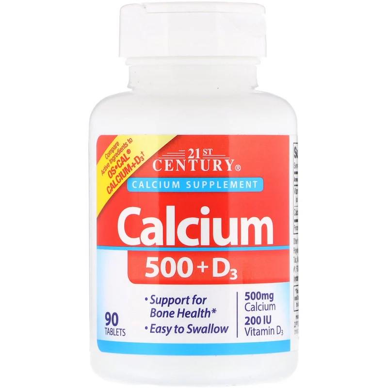 Витамины 21st Century Calcium 500 + D3 90 таблеток