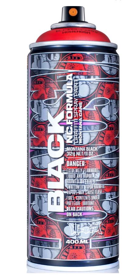 Краска универсальная матовая Montana Black Artist Edition How & Nosm 400 мл аэрозоль BLK P3000 Power Red
