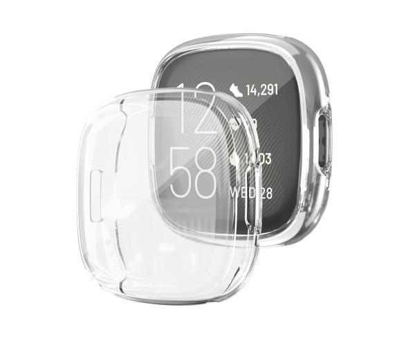 Чохол силіконовий Protective Cover для Fitbit Versa 4 із захистом на екран Прозорий