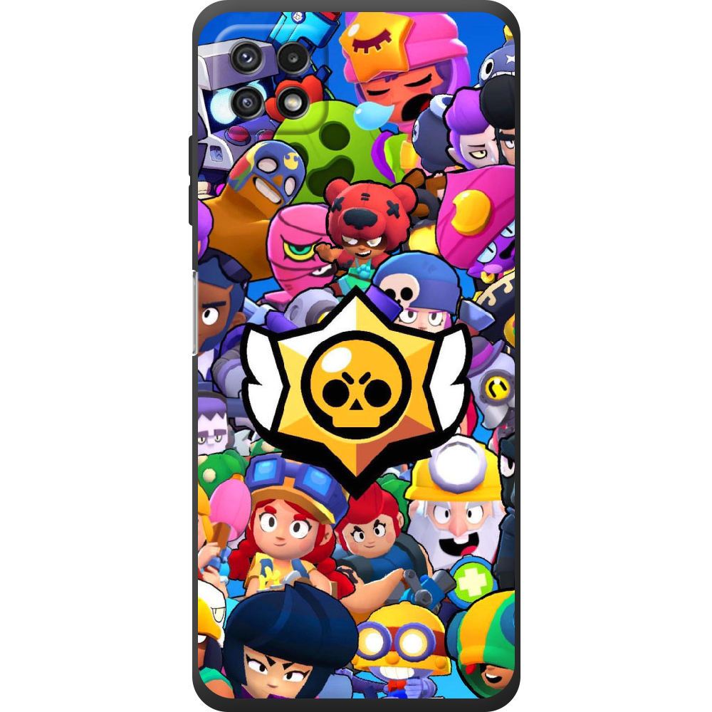 Чохол BoxFace Samsung Galaxy A22 5G (A226) Brawl Stars Чорний силікон (44332-up2389-44335)