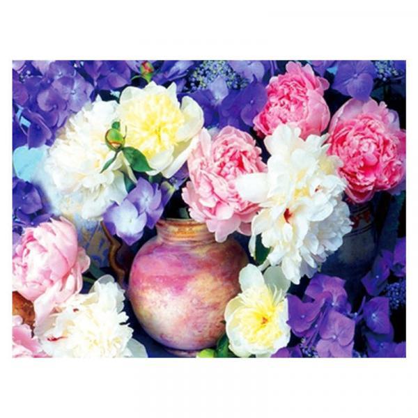 Алмазна мозаїка TK Group Півонії і гортензії 40х30 см з рамкою в коробці (GB74865-mt)