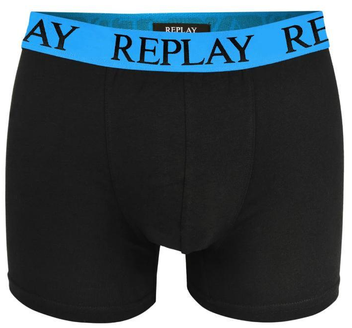 Труси боксери чоловічі анатомічні Replay 2 шт. M Чорний/Насичений-Синій - фото 5 Труси боксери чоловічі анатомічні Replay 2 шт. M Чорний/Насичений-Синій - фото 5