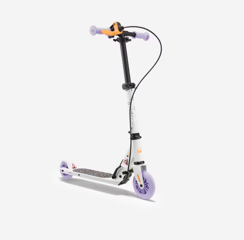 Самокат дитячий OXELO двоколісний з гальмом Білий