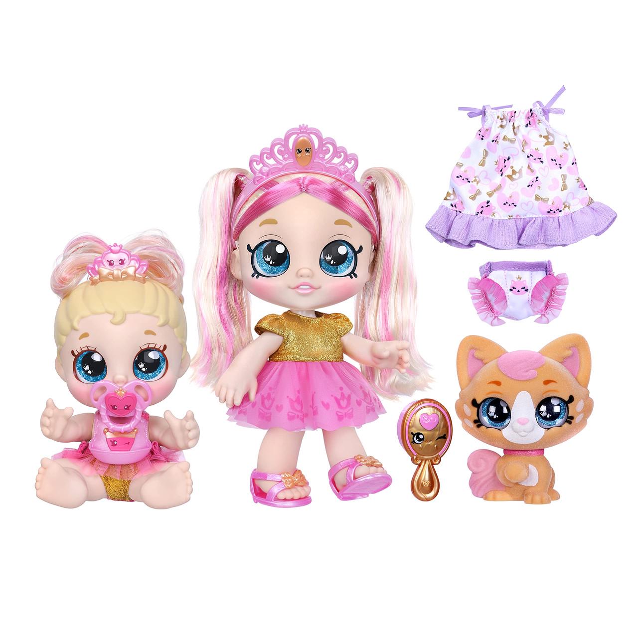 Лялька Kindi Kids Royal Family Teenie Tiara + Kindi Pet та улюбленець Кінді ігровий набір Moose Toys