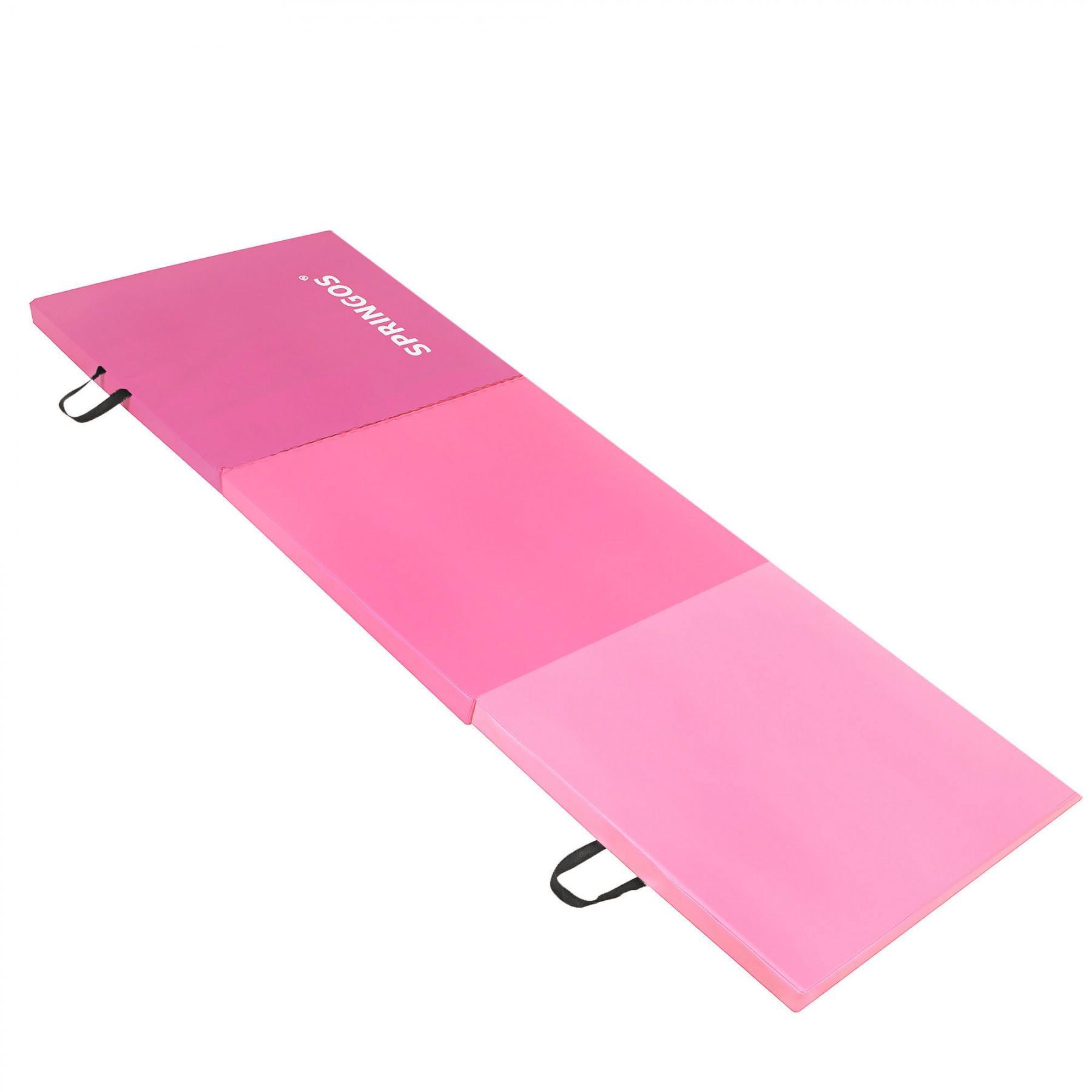 Мат гимнастический складной Springos 180x60x5,5 см Pink (FA0140)