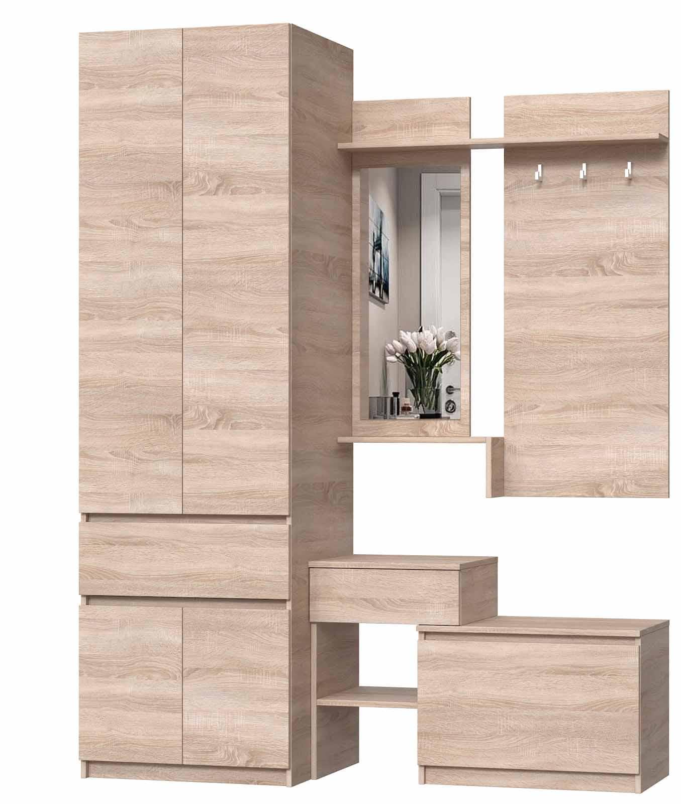 Передпокій Мастер Форм Брайт лівосторонній 1500х520х2000 мм Дуб сонома (31788)