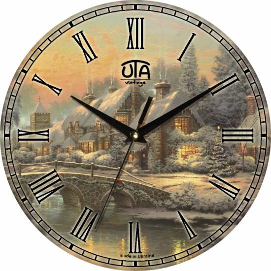 Часы настенные UTA Vintage Рождество 33х33 см (117835)