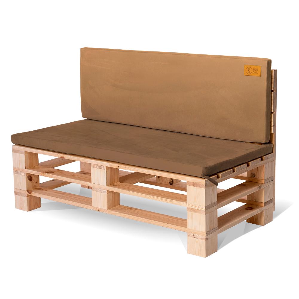 Комплект подушек для садовой мебели SanchoBAG Велюр 120x40x5/120х60x5 см Herbal Honey (pvm-1014-sb205-04)