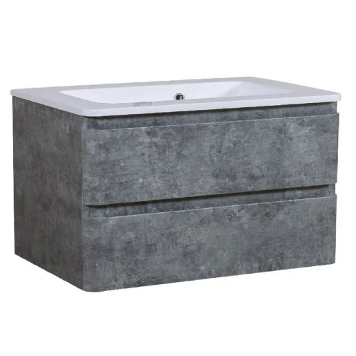 Тумба Акцент сірий мармур консольна з умивальником Альфа 100 см (2348867342)