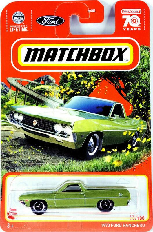 Игрушечная машинка Matchbox 1970 Ford Ranchero 2023 MBX Highway №17 (HKW40)