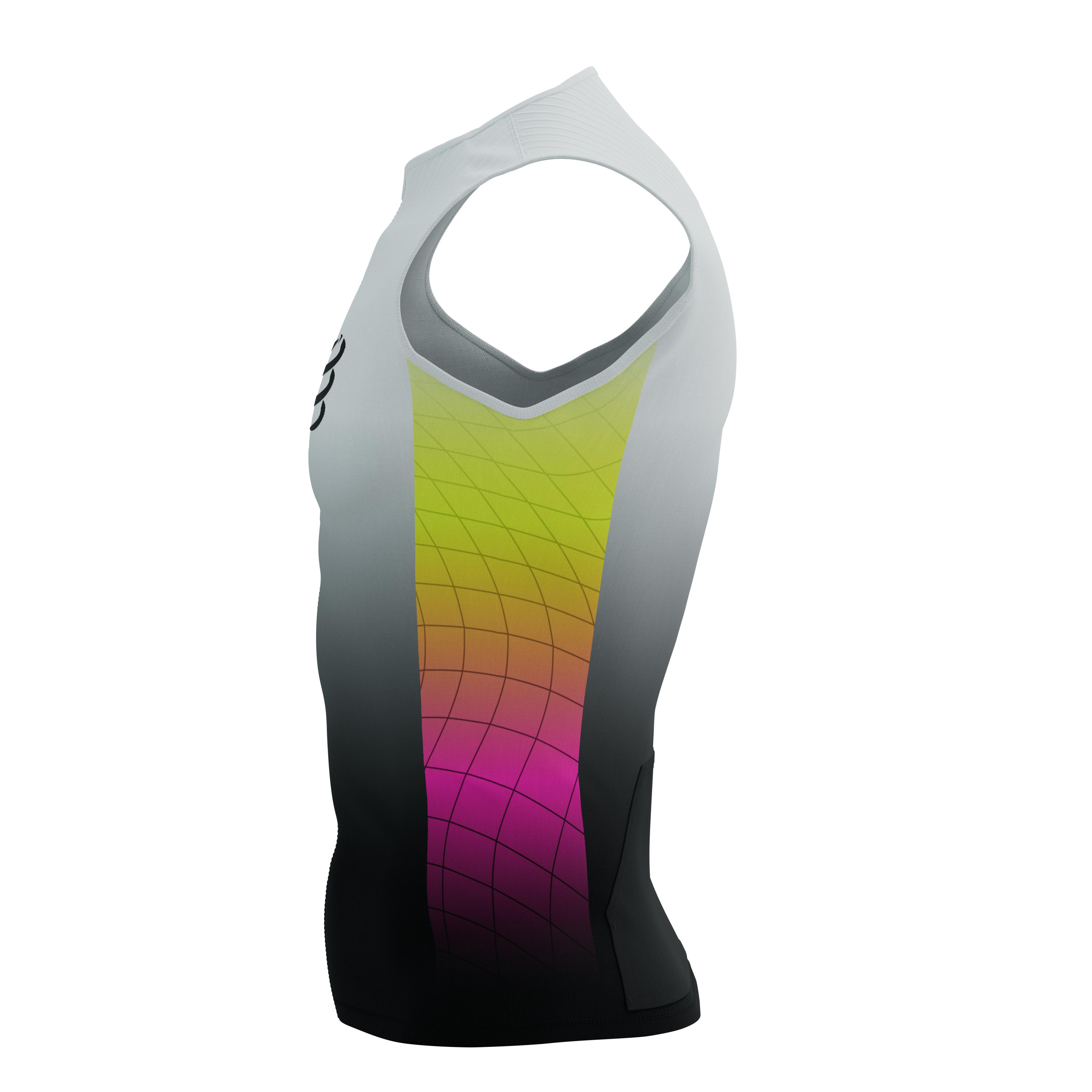 Майка чоловіча Compressport Tri Postural Aero Tank Top M Safe Yellow/Neo Pink - фото 4