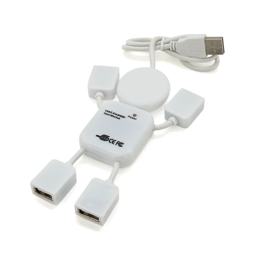 USB-хаб VOLTRONIC 2.0 4 порти OEM Q250 USB Білий (2419)