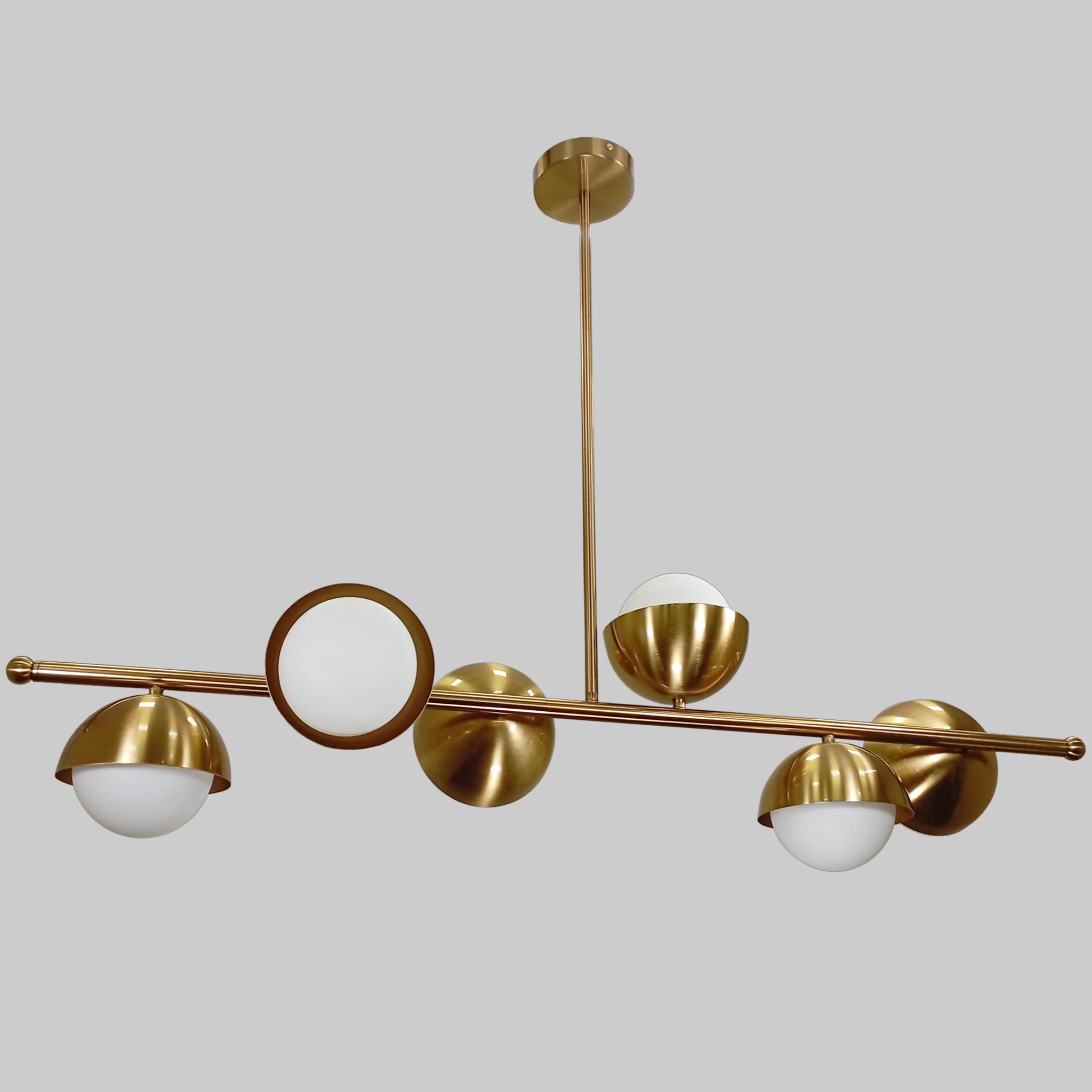 Люстра дизайнерская на 6 ламп Латунь (61-V1025-6 BRZ)