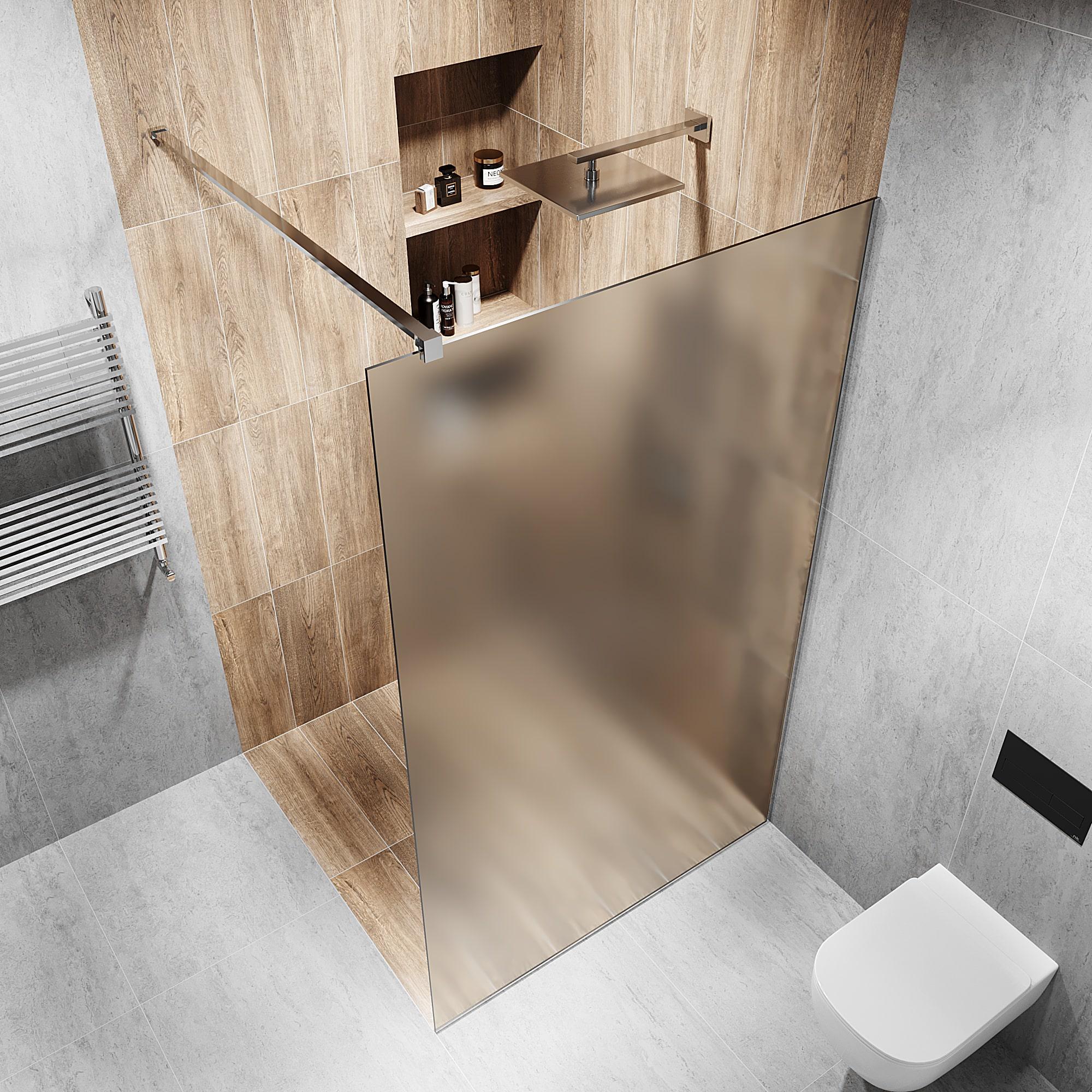 Перегородка скляна душова 2000х1100 мм скло прозоре з фурнітурою PSS полірованою - фото 2 Перегородка скляна душова 2000х1100 мм скло прозоре з фурнітурою PSS полірованою - фото 2