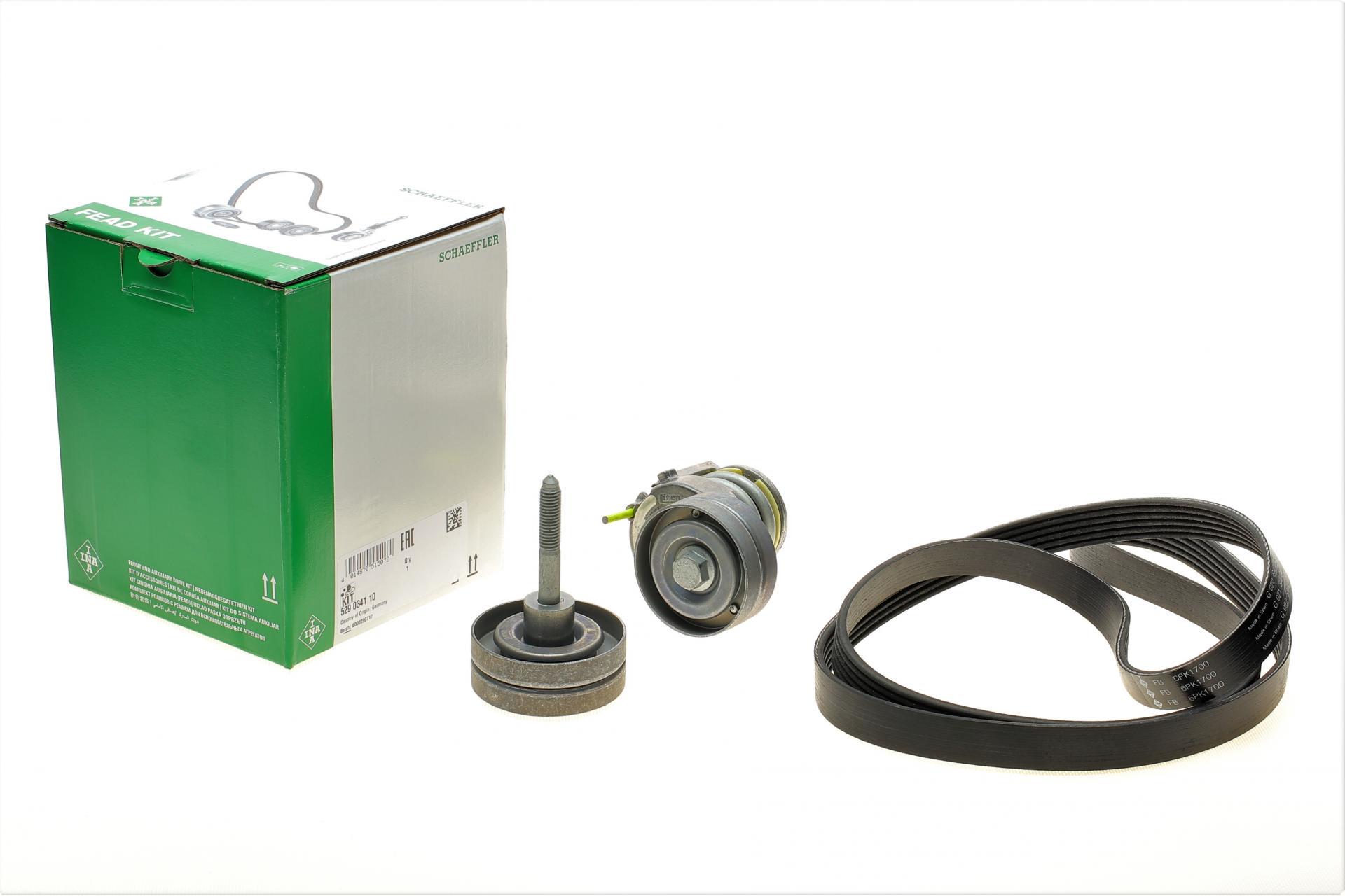 Комплект ремня генератора INA VW Golf V/VI/Passat 1.4TSI 06-16 6PK 1700 (529 0341 10) Комплект ремня генератора INA VW Golf V/VI/Passat 1.4TSI 06-16 6PK 1700 (529 0341 10)