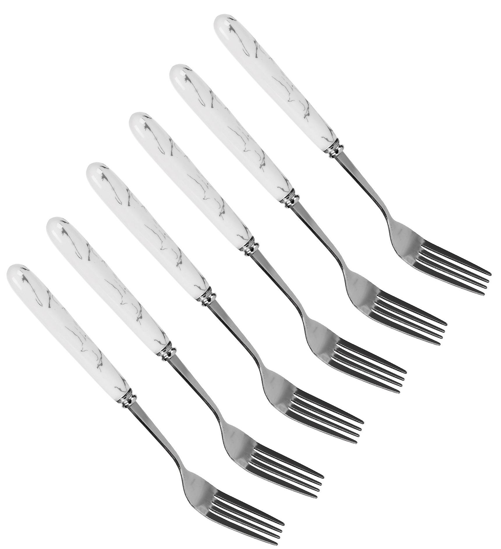 Набор столовых вилок Stenson из нержавеющей стали 6 шт. Marble (30492)