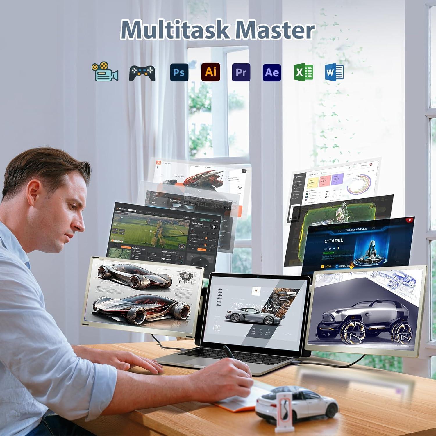 Монітори для ноутбуків FHD 1080P 15,6" обертається на 90-235 ° для Wins/Mac/Chrome Клас енергоефективності A - фото 8