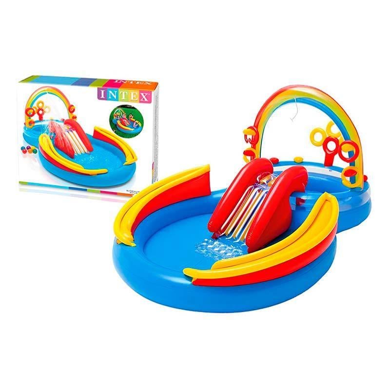 Ігровий центр INTEX Веселка з гіркою 57453 297x193x135 см (27292152)