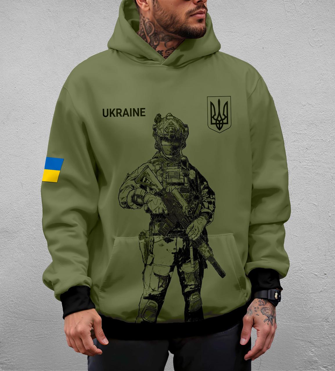 Худі чоловіче Солдат 2XL Хакі (11092)