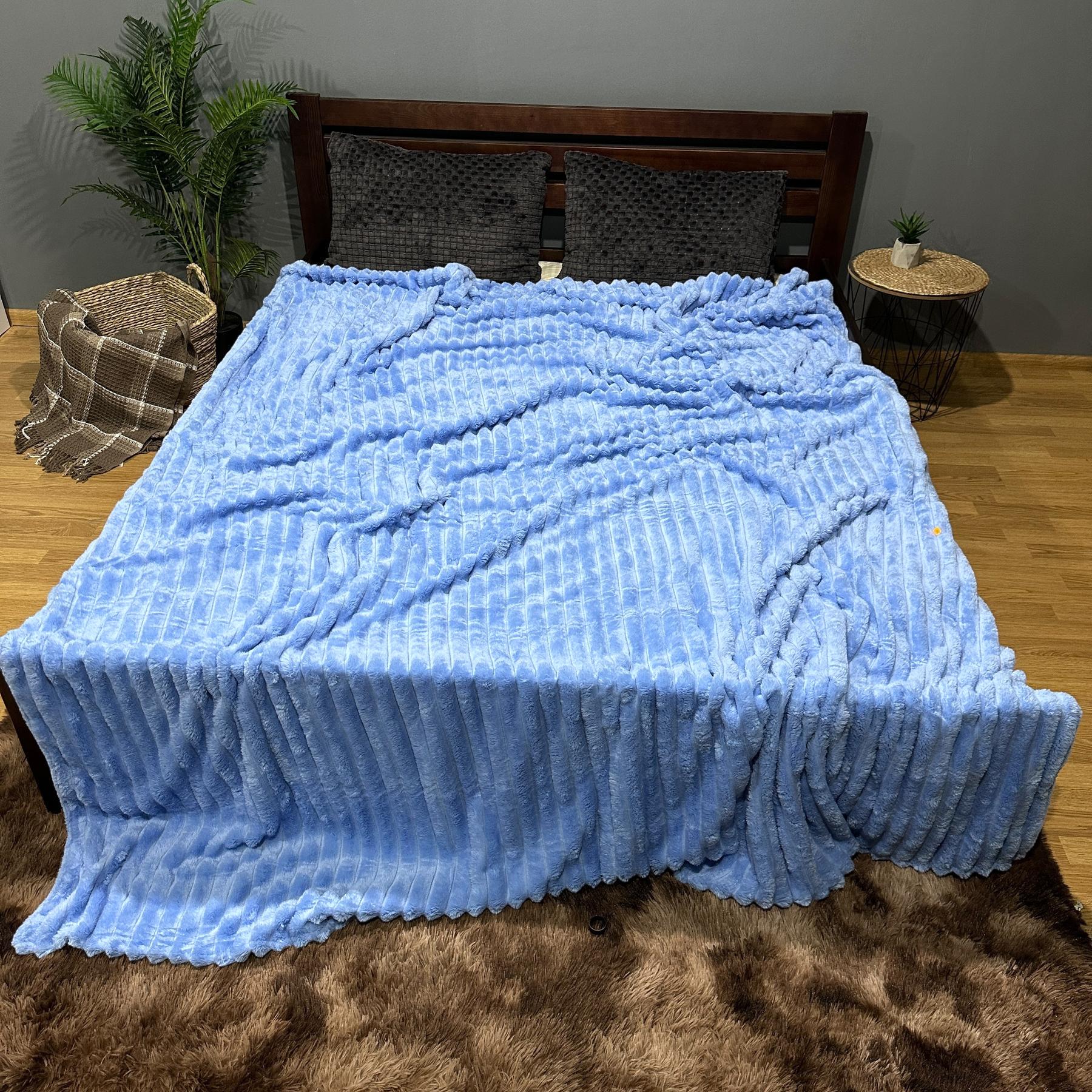 Покривало Королівський шарпей євро 200х220 см Блакитний - фото 6