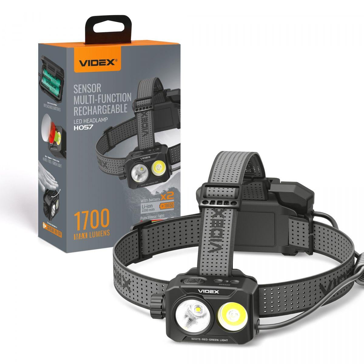 Фонарик светодиодный налобный Videx VLF-H057 1700Lm 5000K